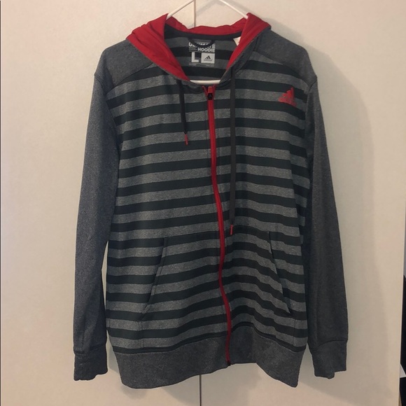 gray adidas hoodie mens